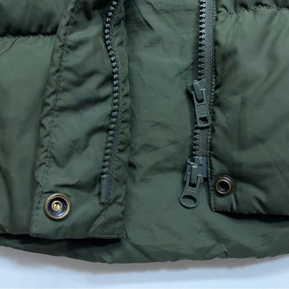 J. Crew Down Puffer Vest Womens Size XS Olive Green Full Zip Casual Preppy - Picture 11 of 13